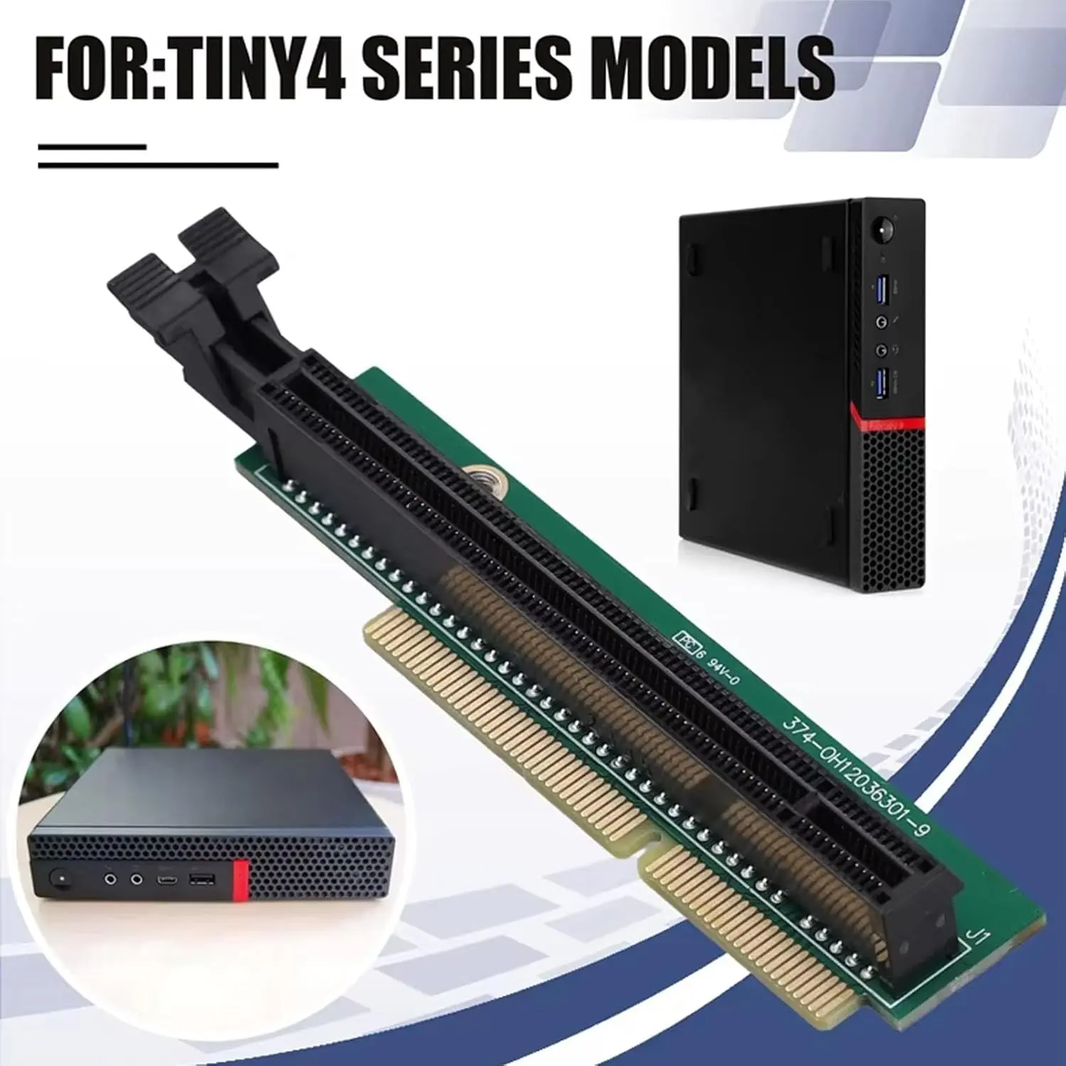 PCI EXPRESS LOTES TINY 4 RISER CARD GPU MINI PC